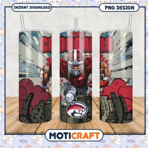 Houston Cougars Football Tumbler PNG Design Art