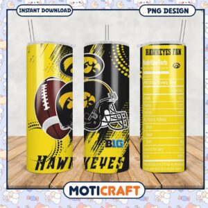 Hawkeyes Fan Tumbler Design For Football Enthusiasts