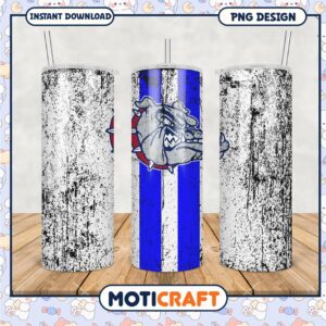 Gritty Bulldog Tumbler PNG Design for Fans and Collectors