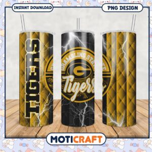 Grambling State Tigers Tumbler PNG Design for Fans
