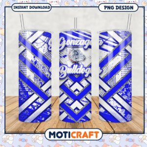 Gonzaga Bulldogs Stylish Tumbler PNG Design File