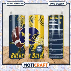 Golden Bulls Fan Tumbler PNG Design for Gamers