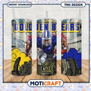 Golden Bears Tumbler PNG for California Fans and Gifts