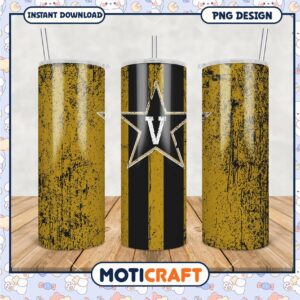 Gold Star Tumbler PNG Design