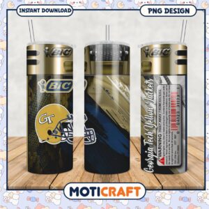 Georgia Tech Yellow Jackets Tumbler PNG Design