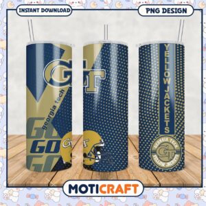 Georgia Tech Yellow Jackets Tumbler PNG Design for Fans