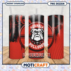 Georgia Bulldogs Tumbler PNG Graphic for Fans