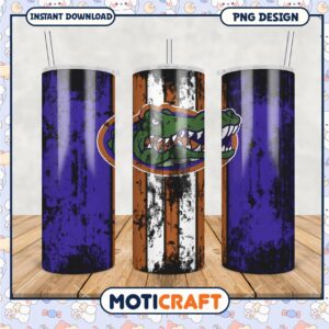 Gator Tumbler PNG Grunge Design