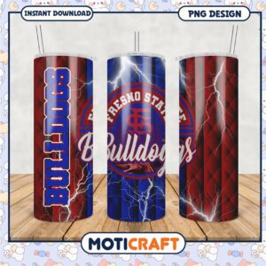 Fresno State Bulldogs Tumbler PNG Design for Fans