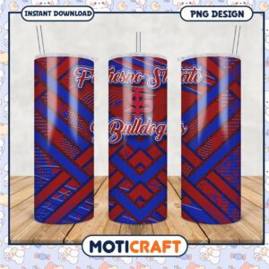 Fresno State Bulldogs Tumbler Design PNG Downloadable File