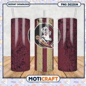 Florida State Seminoles Vintage Tumbler Design PNG File