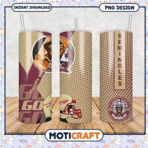 Florida State Seminoles Tumbler PNG Graphic Design