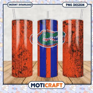 Florida Gators Vintage Tumbler PNG Design Graphic Art