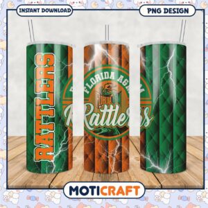 Florida A&M Rattlers Tumbler Design PNG Image File