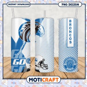 Fayetteville State Broncos Tumbler PNG Design Art