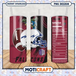 Falcons Tumbler PNG Design for Die Hard Fans