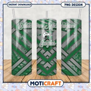 Eastern Michigan Eagles Tumbler Design PNG Download
