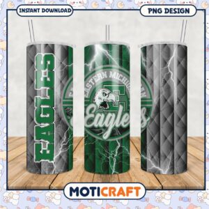 Eastern Michigan Eagles Tumbler Design PNG File