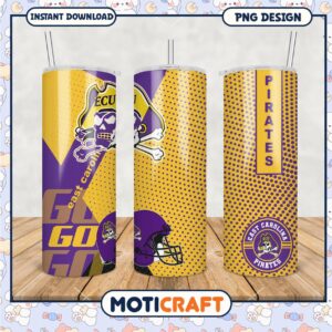 East Carolina Pirates Tumbler Design PNG File
