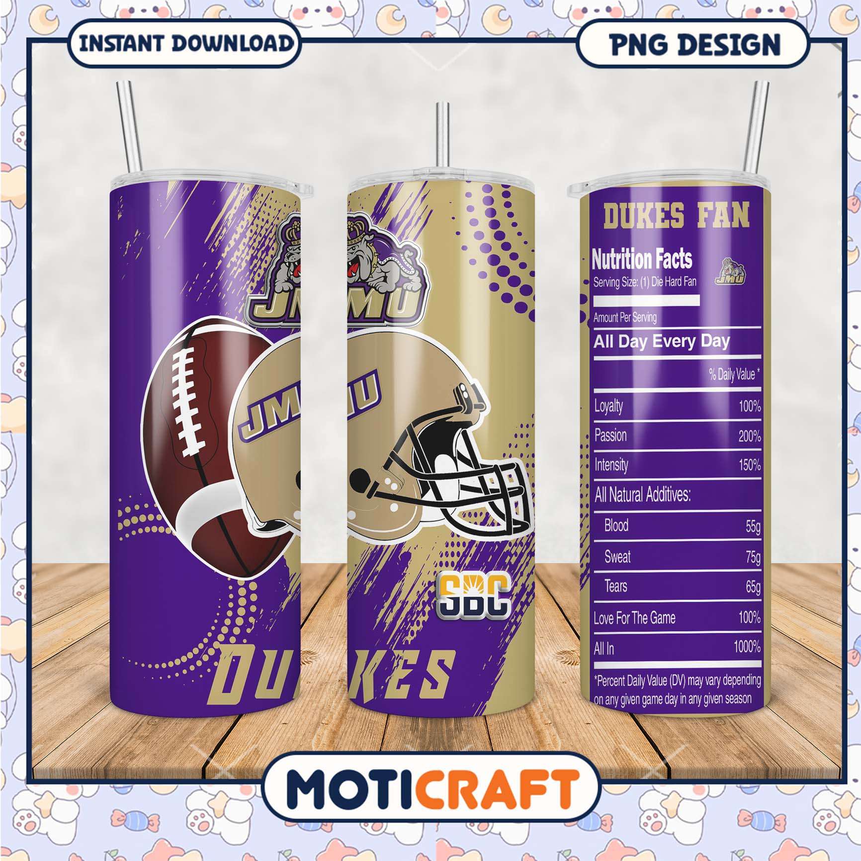 Dukes Fan Tumbler PNG Design for Game Day Spirit Dukes Fan Tumbler PNG Design for Game Day Spirit
