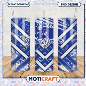 Duke Blue Devils Graphic Tumbler PNG Design Download