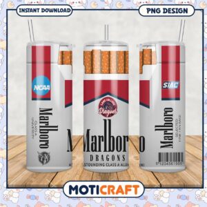 Custom Marlboro Dragons Tumbler PNG Design for Fans