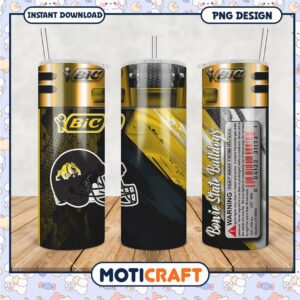 Custom Bic Tumbler PNG featuring Bowie State Bulldogs