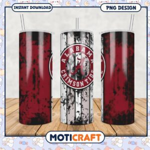 Crimson Tide Alabama Tumbler PNG Design for Fans
