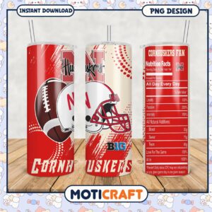 Cornhuskers Fan Tumbler Design for Die Hard Supporters