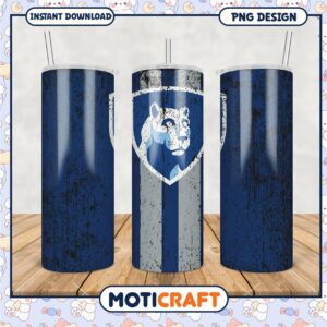 Cool Vintage Tumbler PNG with Bear Emblem Design