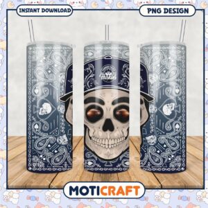 Connecticut Huskies Skull Tumbler Design PNG for Fans