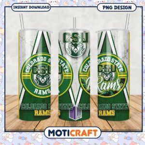 Colorado State University Rams Tumbler PNG Design Template