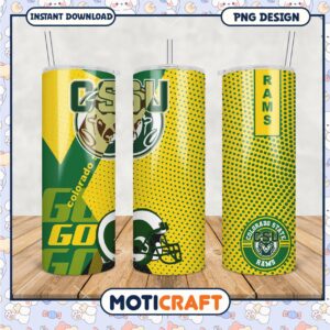 Colorado State University Rams Tumbler PNG Design