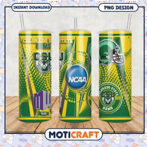 Colorado State Rams Tumbler PNG NCAA Merchandise Design