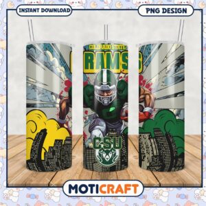 Colorado State Rams Tumbler PNG Graphic Design Art