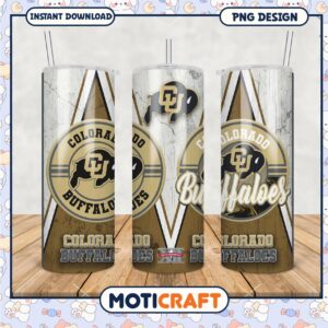Colorado Buffaloes Tumbler Design PNG for Fans Gifts