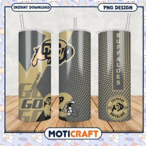 Colorado Buffaloes Tumbler Design for Sports Fans PNG