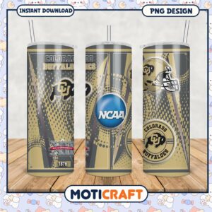 Colorado Buffaloes Tumbler Design NCAA Fan Merchandise PNG