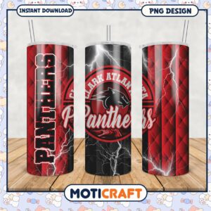 Clark Atlanta Panthers Tumbler PNG Design Download