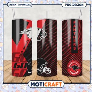 Clark Atlanta Panthers Tumbler Design PNG File Download