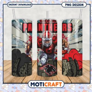 Clark Atlanta Panthers Football Tumbler Design PNG