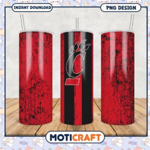 Cincinnati Bearcats Tumbler PNG Design for Fans