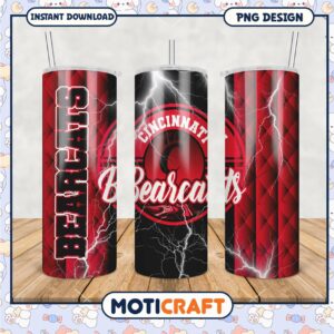 Cincinnati Bearcats Tumbler PNG Design for Fans and Gifts