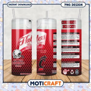 Cincinnati Bearcats Haters Be Gone Tumbler PNG Design