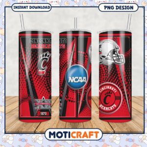 Cincinnati Bearcats NCAA Tumbler PNG Design for Fans