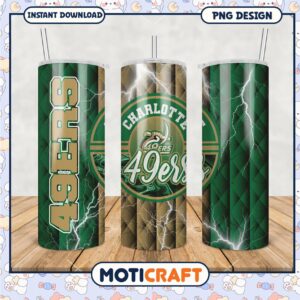 Charlotte 49ers Tumbler PNG Design for Fans