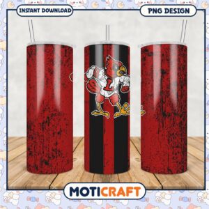Cardinal Themed Tumbler PNG for Sports Fans Design