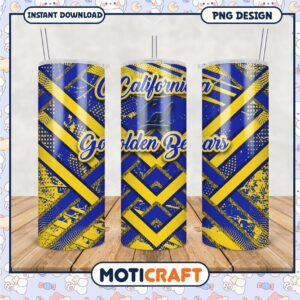 California Golden Bears Tumbler PNG Design Download