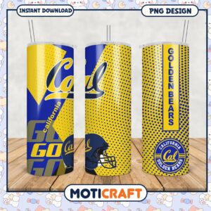California Golden Bears Tumbler Design PNG File