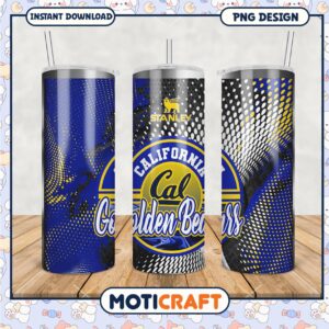 California Golden Bears Tumbler Design PNG for Fans